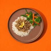 Repas prêt à manger, Dinde Haché Citron & Zaatar - Fond Orange