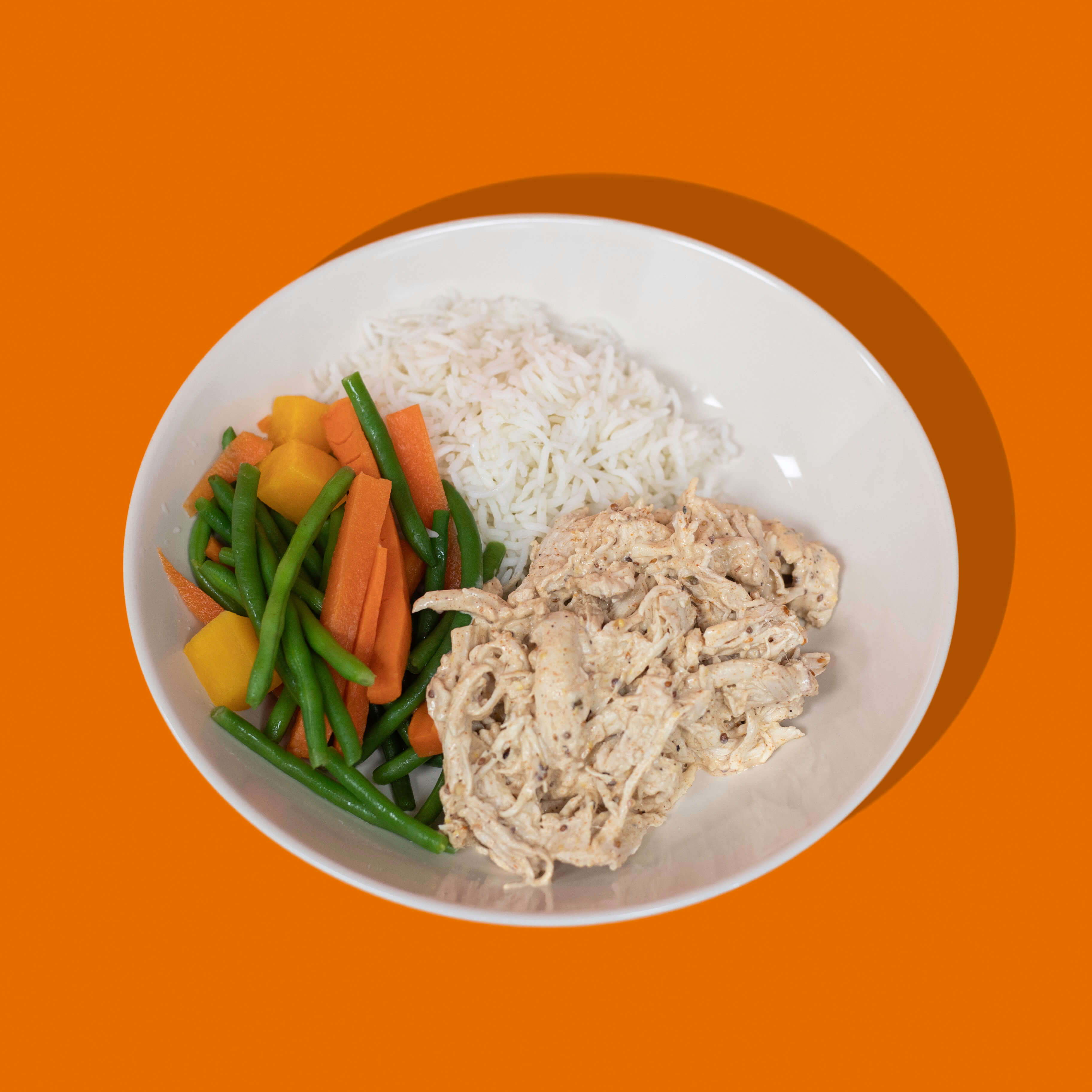 Repas prêt-à-manger Big Mig – Poulet Alabama effiloché, juteux et riche en protéines, idéal pour une alimentation saine et performante.