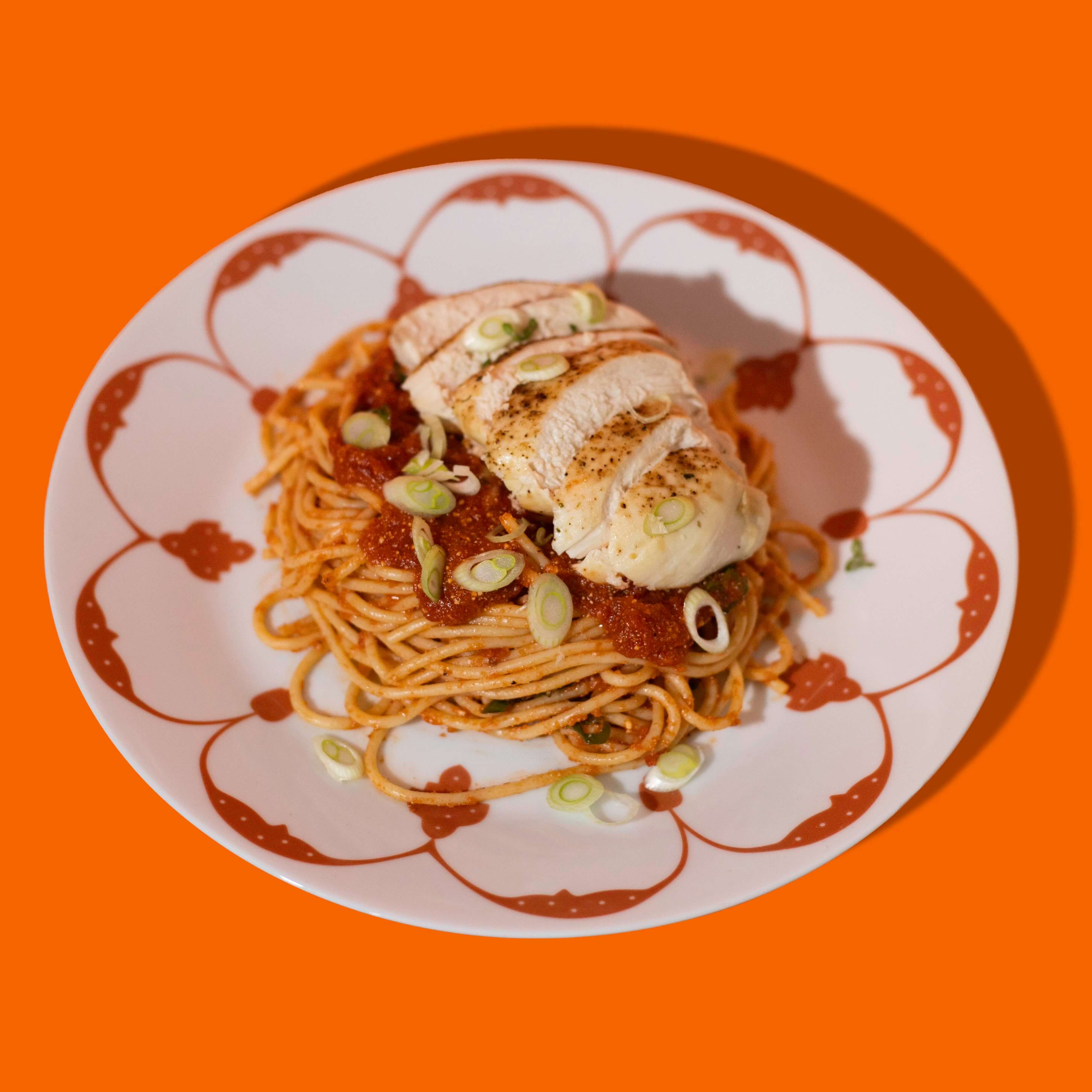 Spaghetti Nappolitain au poulet